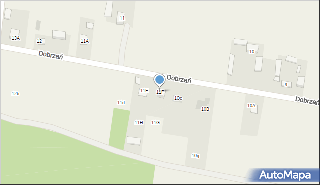 Dobrzań, Dobrzań, 11F, mapa Dobrzań