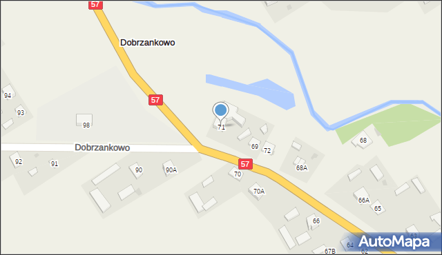 Dobrzankowo, Dobrzankowo, 71, mapa Dobrzankowo