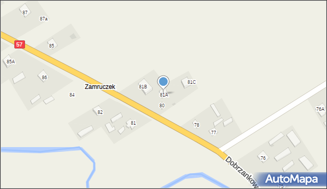 Dobrzankowo, Dobrzankowo, 81A, mapa Dobrzankowo