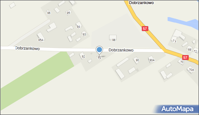 Dobrzankowo, Dobrzankowo, 91, mapa Dobrzankowo