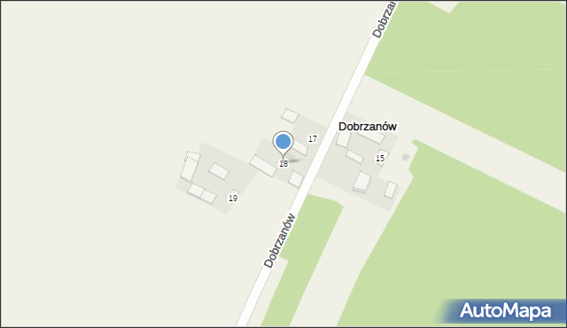 Dobrzanów, Dobrzanów, 18, mapa Dobrzanów