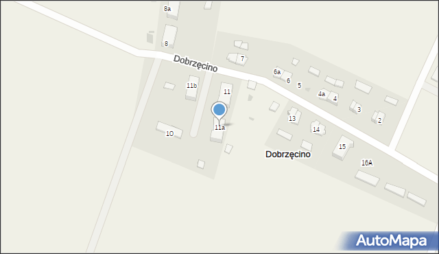 Dobrzęcino, Dobrzęcino, 11a, mapa Dobrzęcino