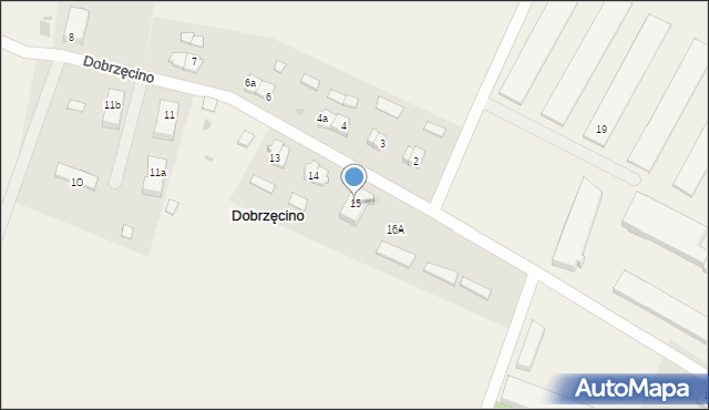 Dobrzęcino, Dobrzęcino, 15, mapa Dobrzęcino