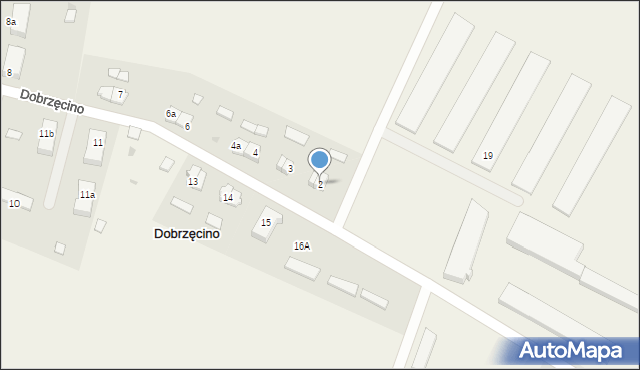 Dobrzęcino, Dobrzęcino, 2, mapa Dobrzęcino