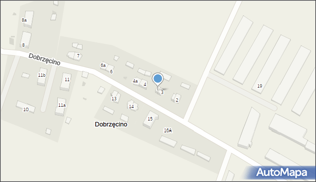 Dobrzęcino, Dobrzęcino, 3a, mapa Dobrzęcino