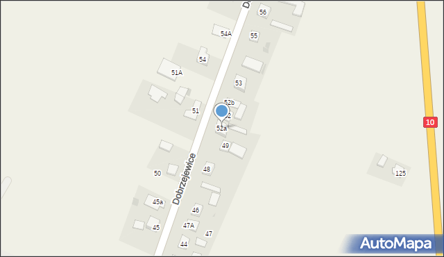 Dobrzejewice, Dobrzejewice, 52a, mapa Dobrzejewice