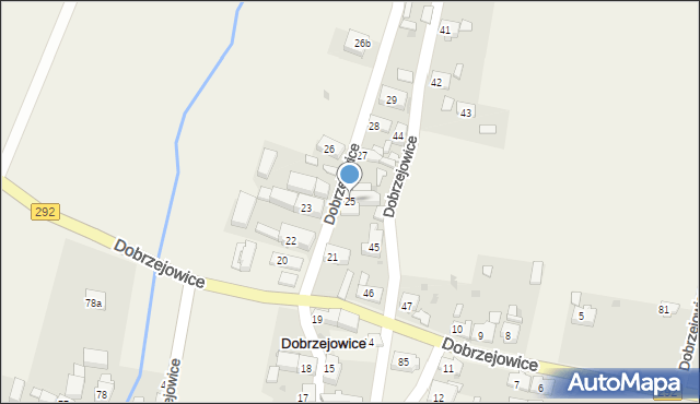 Dobrzejowice, Dobrzejowice, 25, mapa Dobrzejowice