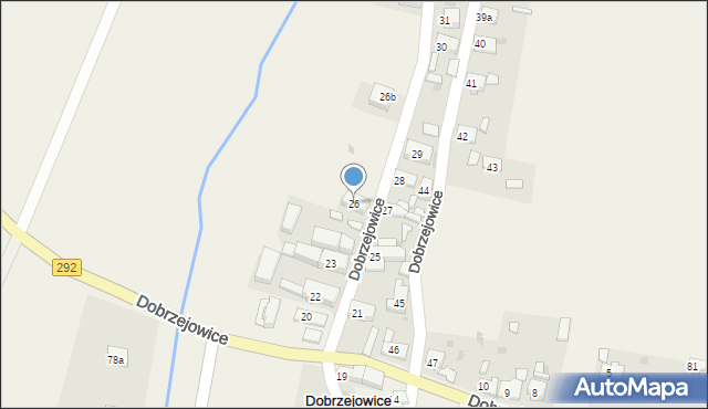 Dobrzejowice, Dobrzejowice, 26, mapa Dobrzejowice