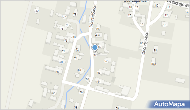 Dobrzejowice, Dobrzejowice, 51, mapa Dobrzejowice