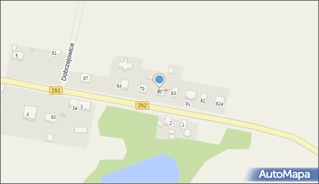 Dobrzejowice, Dobrzejowice, 80, mapa Dobrzejowice