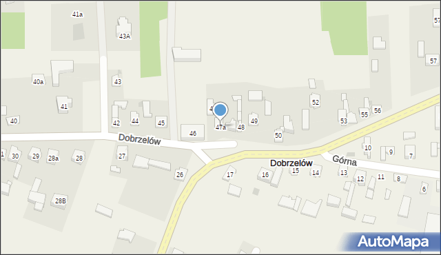 Dobrzelów, Dobrzelów, 47a, mapa Dobrzelów