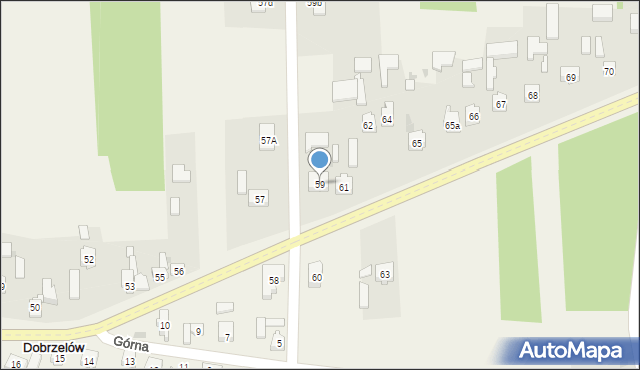 Dobrzelów, Dobrzelów, 59, mapa Dobrzelów