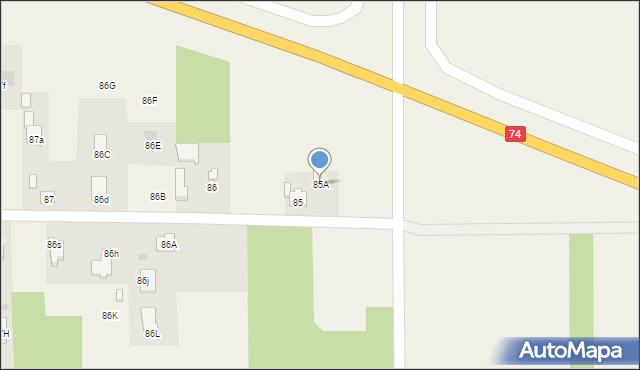 Dobrzelów, Dobrzelów, 85A, mapa Dobrzelów