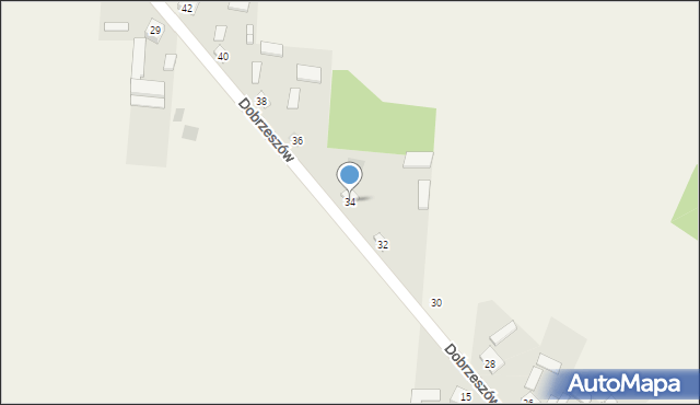 Dobrzeszów, Dobrzeszów, 34, mapa Dobrzeszów