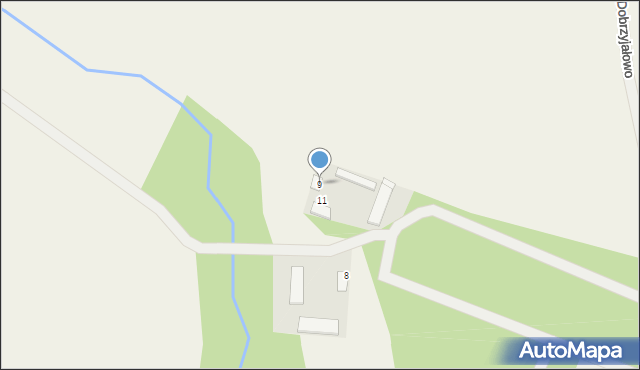 Dobrzyjałowo, Dobrzyjałowo, 9, mapa Dobrzyjałowo