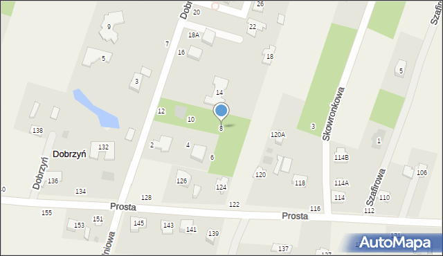 Dobrzyń, Dobra, 8, mapa Dobrzyń