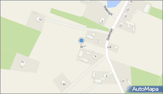 Dobrzyń, Dobrzyń, 8A, mapa Dobrzyń