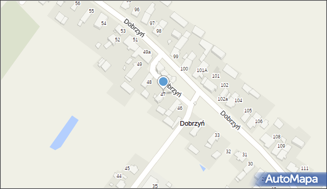 Dobrzyń, Dobrzyń, 47, mapa Dobrzyń