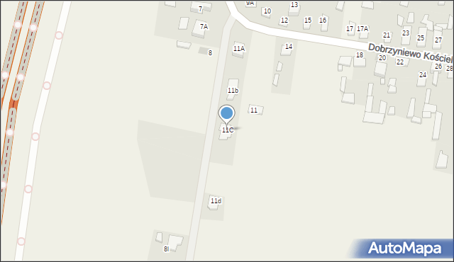 Dobrzyniewo Kościelne, Dobrzyniewo Kościelne, 11C, mapa Dobrzyniewo Kościelne