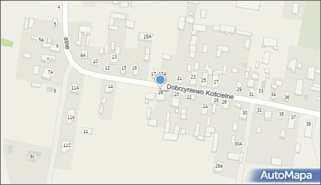 Dobrzyniewo Kościelne, Dobrzyniewo Kościelne, 18, mapa Dobrzyniewo Kościelne