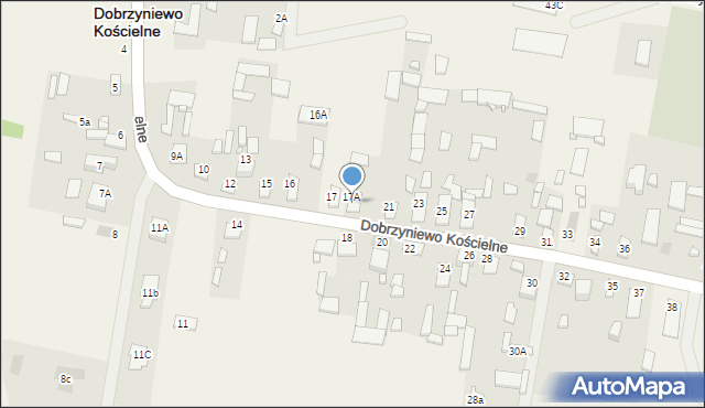 Dobrzyniewo Kościelne, Dobrzyniewo Kościelne, 19, mapa Dobrzyniewo Kościelne