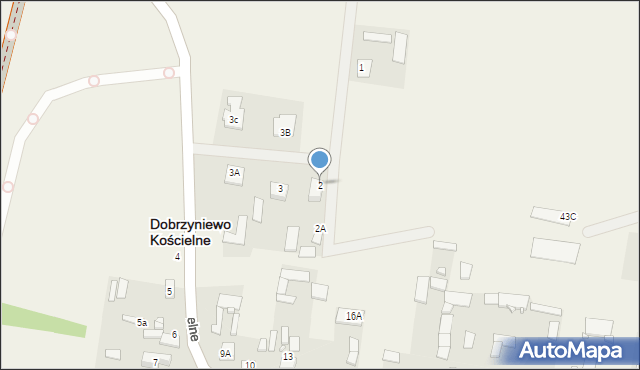 Dobrzyniewo Kościelne, Dobrzyniewo Kościelne, 2, mapa Dobrzyniewo Kościelne