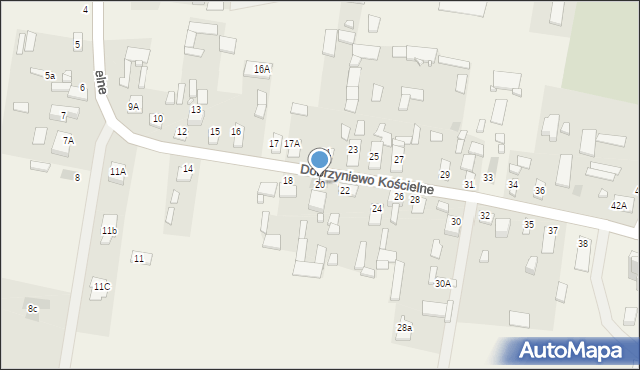Dobrzyniewo Kościelne, Dobrzyniewo Kościelne, 20, mapa Dobrzyniewo Kościelne