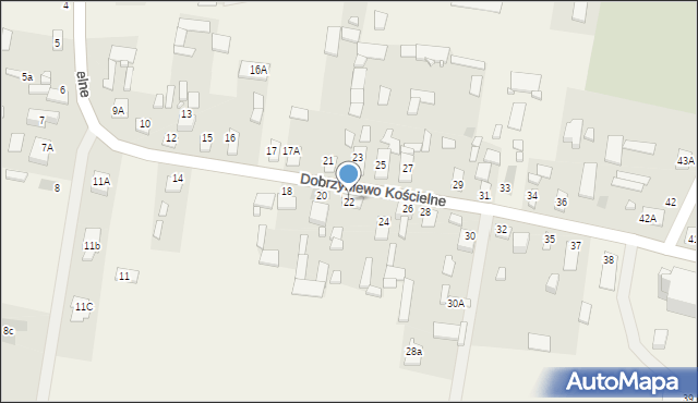 Dobrzyniewo Kościelne, Dobrzyniewo Kościelne, 22, mapa Dobrzyniewo Kościelne