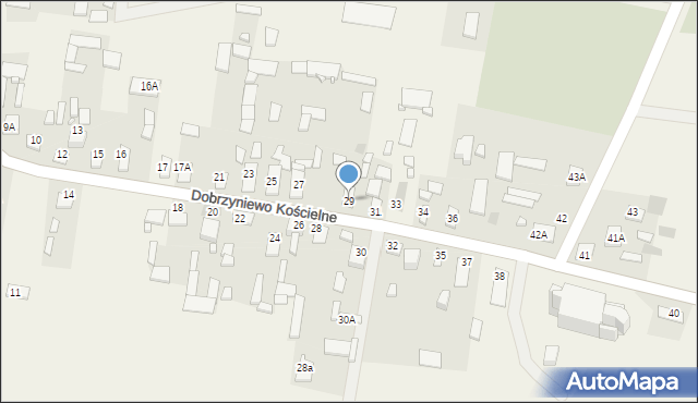 Dobrzyniewo Kościelne, Dobrzyniewo Kościelne, 29, mapa Dobrzyniewo Kościelne
