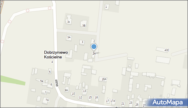 Dobrzyniewo Kościelne, Dobrzyniewo Kościelne, 2A, mapa Dobrzyniewo Kościelne