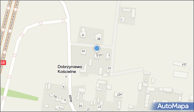 Dobrzyniewo Kościelne, Dobrzyniewo Kościelne, 3, mapa Dobrzyniewo Kościelne