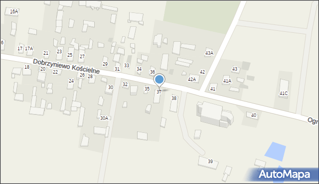 Dobrzyniewo Kościelne, Dobrzyniewo Kościelne, 37, mapa Dobrzyniewo Kościelne