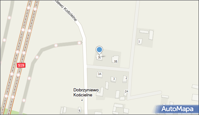 Dobrzyniewo Kościelne, Dobrzyniewo Kościelne, 3c, mapa Dobrzyniewo Kościelne