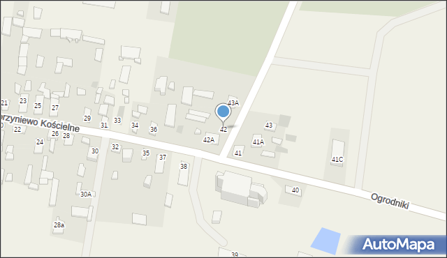 Dobrzyniewo Kościelne, Dobrzyniewo Kościelne, 42, mapa Dobrzyniewo Kościelne