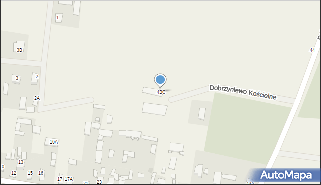 Dobrzyniewo Kościelne, Dobrzyniewo Kościelne, 43C, mapa Dobrzyniewo Kościelne