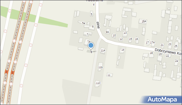 Dobrzyniewo Kościelne, Dobrzyniewo Kościelne, 8, mapa Dobrzyniewo Kościelne