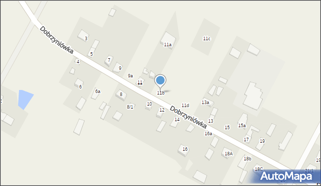 Dobrzyniówka, Dobrzyniówka, 11b, mapa Dobrzyniówka