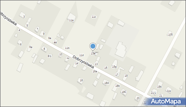 Dobrzyniówka, Dobrzyniówka, 13a, mapa Dobrzyniówka