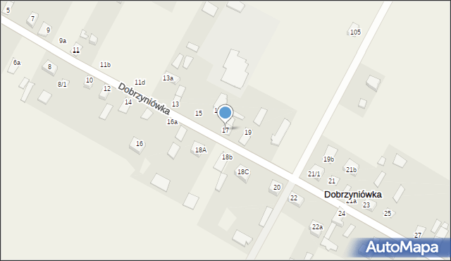 Dobrzyniówka, Dobrzyniówka, 17, mapa Dobrzyniówka
