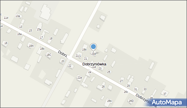 Dobrzyniówka, Dobrzyniówka, 21b, mapa Dobrzyniówka