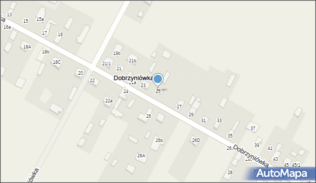 Dobrzyniówka, Dobrzyniówka, 25, mapa Dobrzyniówka