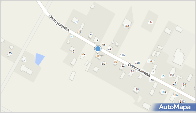 Dobrzyniówka, Dobrzyniówka, 8, mapa Dobrzyniówka