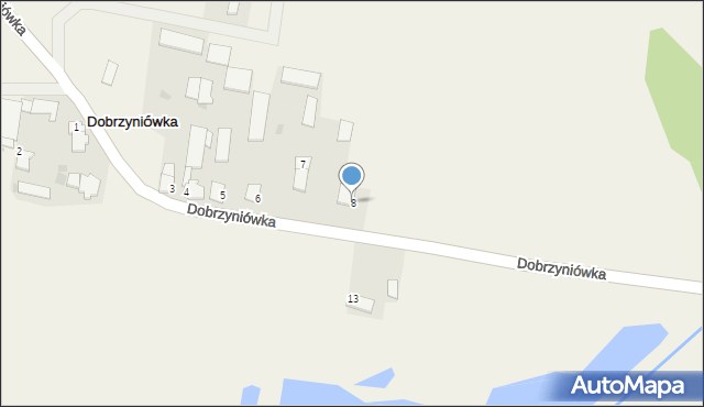 Dobrzyniówka, Dobrzyniówka, 8, mapa Dobrzyniówka