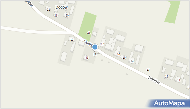 Dodów, Dodów, 18, mapa Dodów