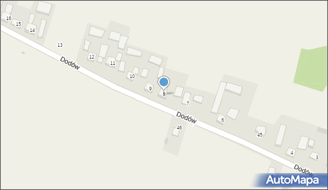 Dodów, Dodów, 8, mapa Dodów