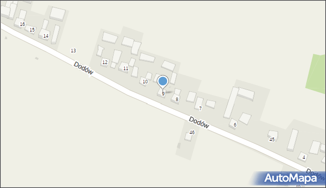 Dodów, Dodów, 9, mapa Dodów