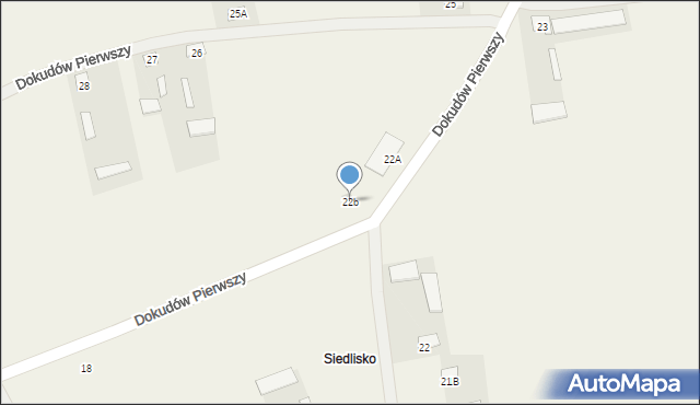 Dokudów Pierwszy, Dokudów Pierwszy, 22b, mapa Dokudów Pierwszy