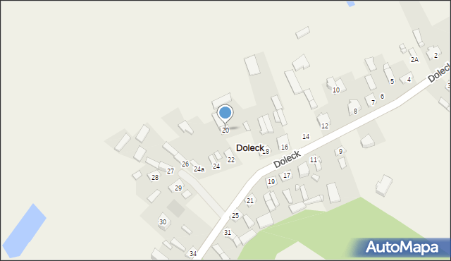 Doleck, Doleck, 20, mapa Doleck