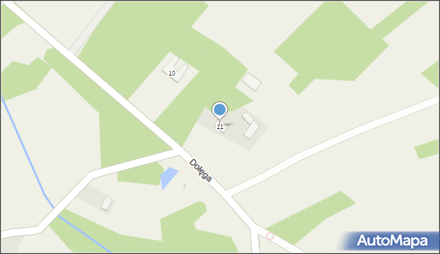 Dołęga, Dołęga, 11, mapa Dołęga