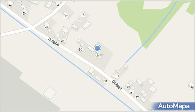 Dołęga, Dołęga, 32, mapa Dołęga